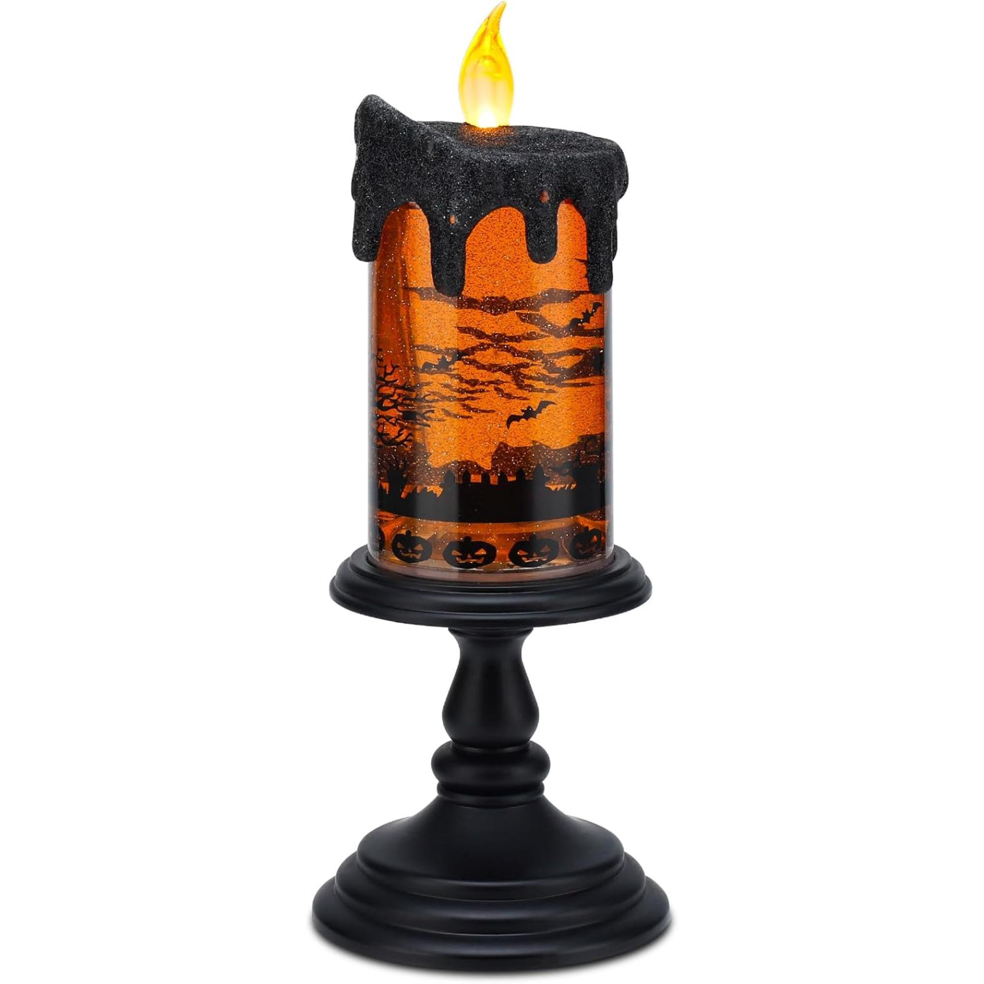 The Holiday Aisle® Halloween Snow Globe Candles Lighted Lamp, Lighted ...