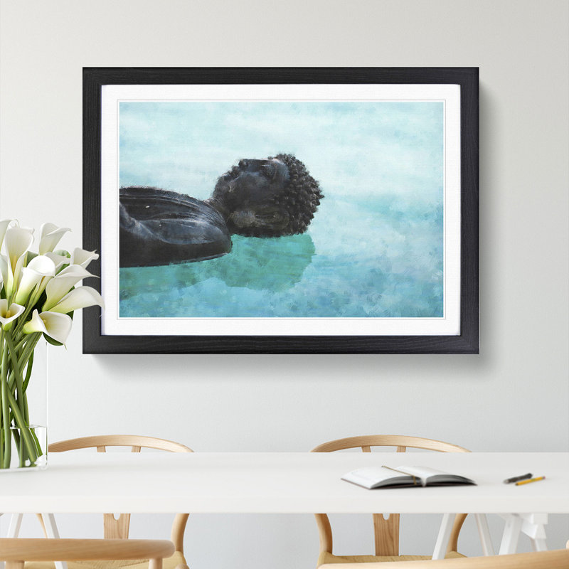 Buddha Statue Vol.9 - Picture Frame Painting, Black Framed, 27cm H x 36cm W x 2cm D