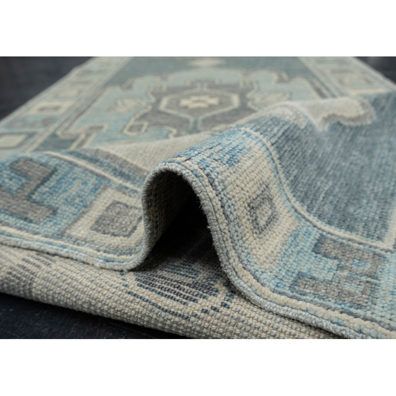 Tapis turc Oushak fait à la main 2 pi 10 po x 8 pi 9 po