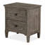 Table de chevet grise métallique brossée 1 pièce