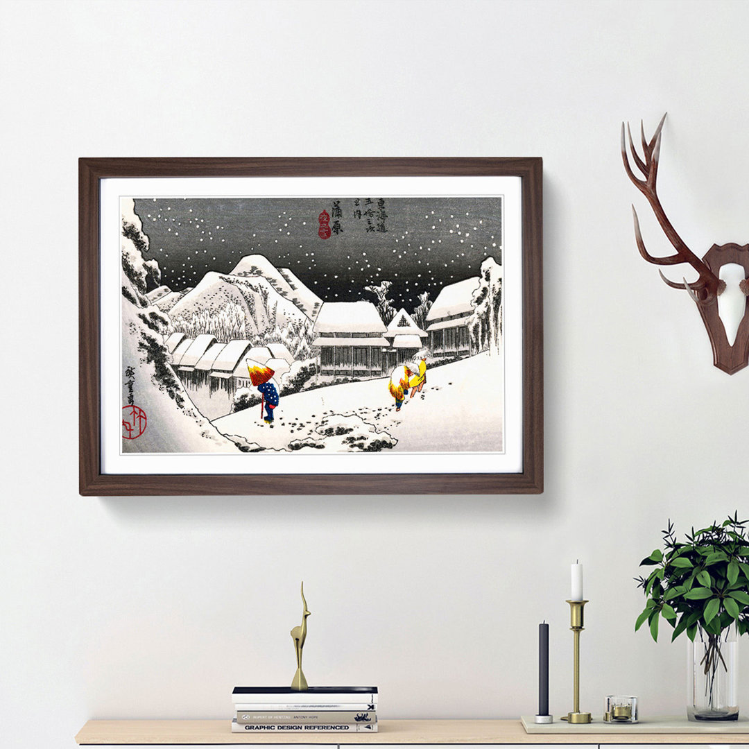 Kanbara by Utagawa Hiroshige - Picture Frame Art Print