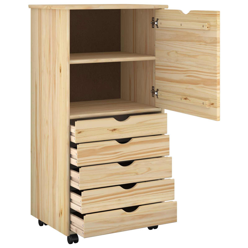 Solid Pine Wood Rectangle Accent Chest
