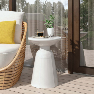 Outdoor Metal End Table -Large