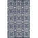 Rodgers Hand Woven Flat Weave Banana Silk/Wool/Cotton Geometric Rug in Navy/Ivory