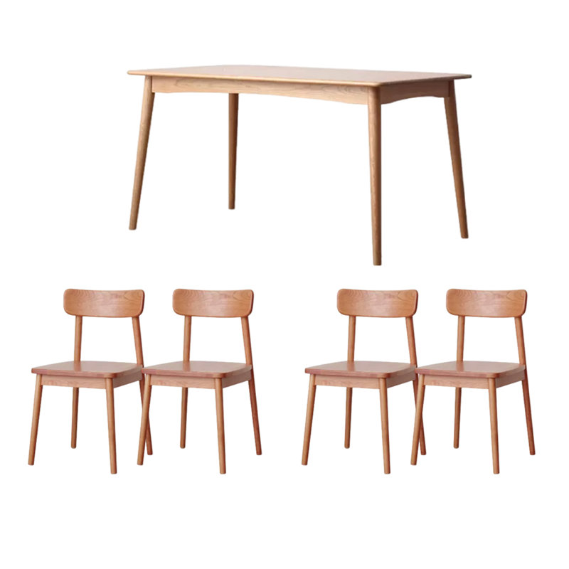 Table solid wood rectangle household simple, 5