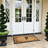Monogram Natural Coir & Rubber Door Mat with Geometric Border — Heavy-Duty, Dirt-Trapping, Non-Slip Outdoor Entry Mat-414025795-414025802
