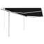 Auvent de patio rétractable en polyester l 160 po x P 120 po VidaXL