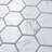 Flo 2" Hex White 11-1/8 in. x 12-5/8 in. Porcelain Mosaic Floor and Wall Tile