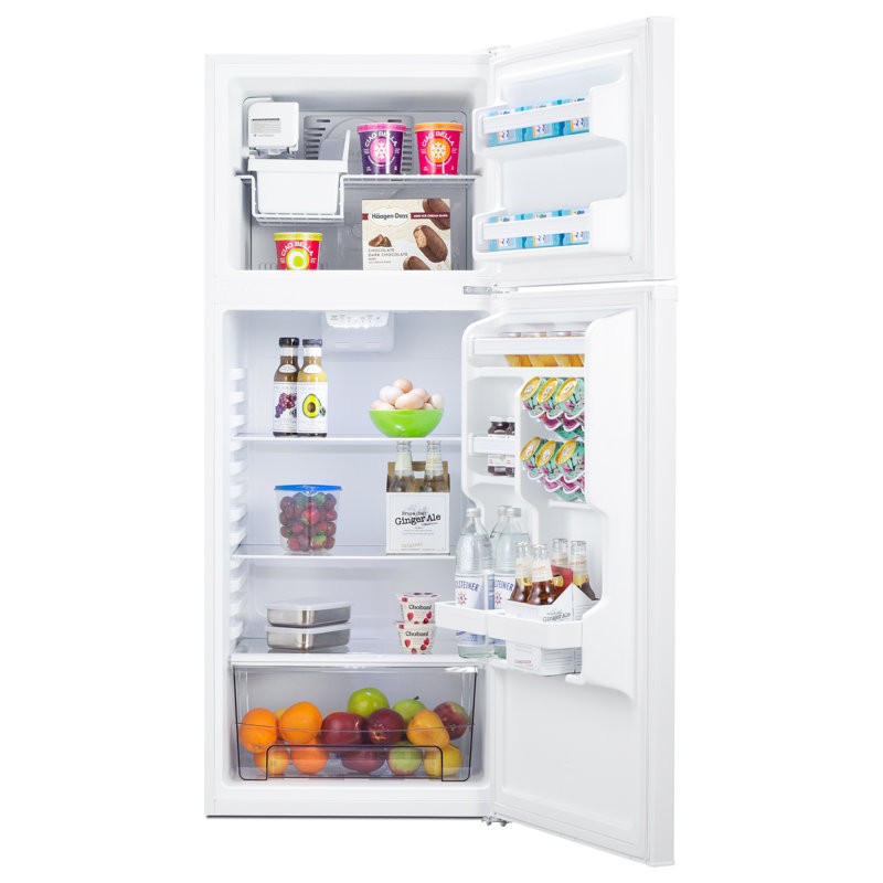 Summit Appliance 24" 10 Cubic Feet Top Freezer Refrigerator with Water and Ice Dispenser