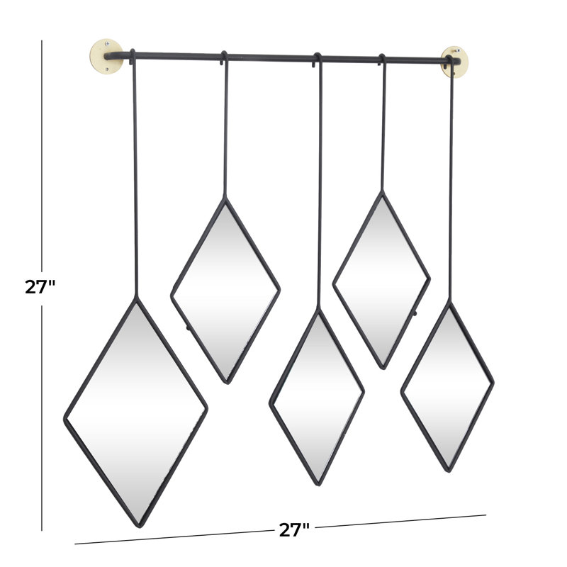 Limaville Solid Wood Geometric Wall Mirror