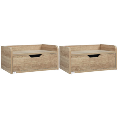 40cm W Engineered Wood Bedside Table