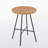 Patio Rattan Rock Slab Bar Table, Outdoor Round Small Bar Table For 4 People