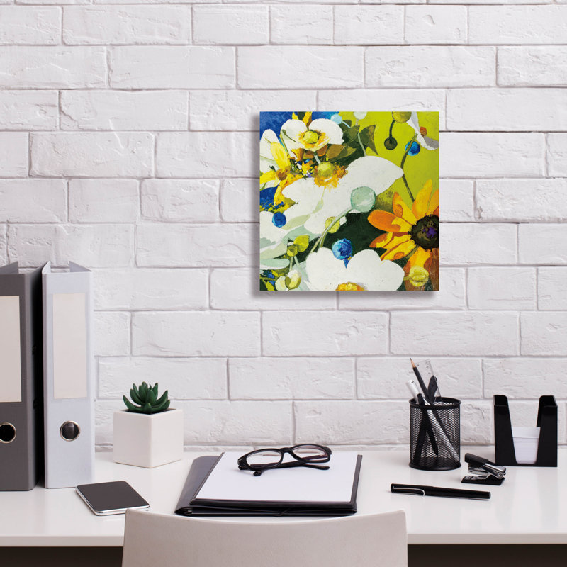 «Anemones Basically» par Shirley Novak, art mural sur toile, H 12 po x l 12 po x P 0,75 po