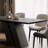 Pure Black Slate Dining Table-106326351