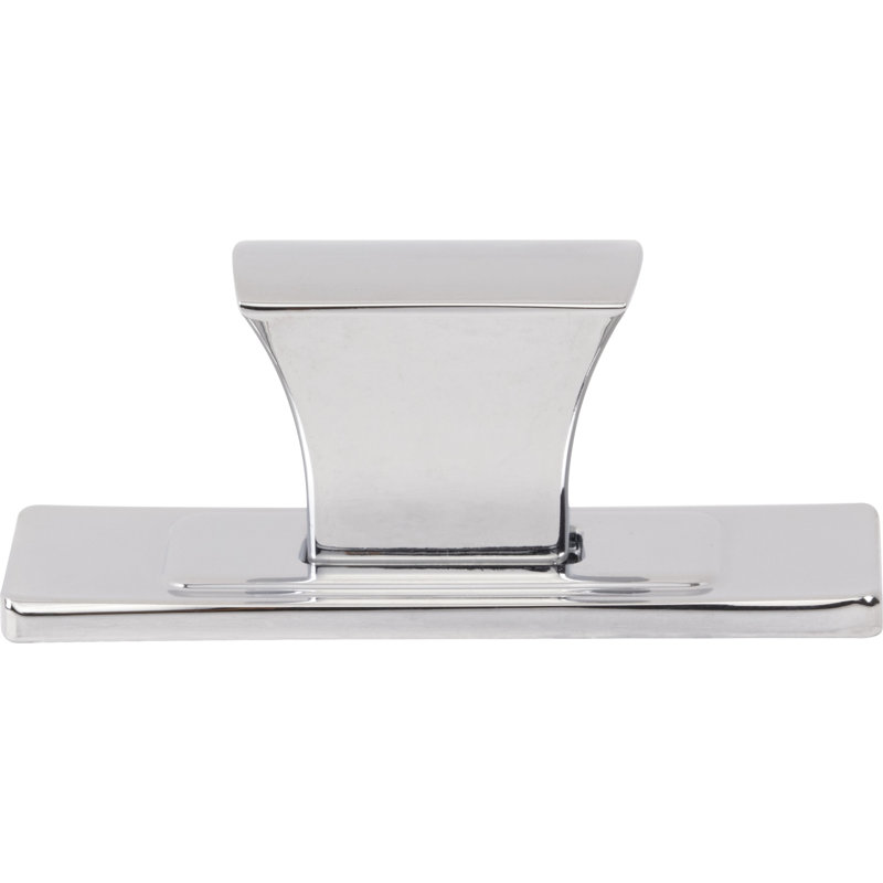 Polished Chrome Rectangular Knob with Mounting Hardware