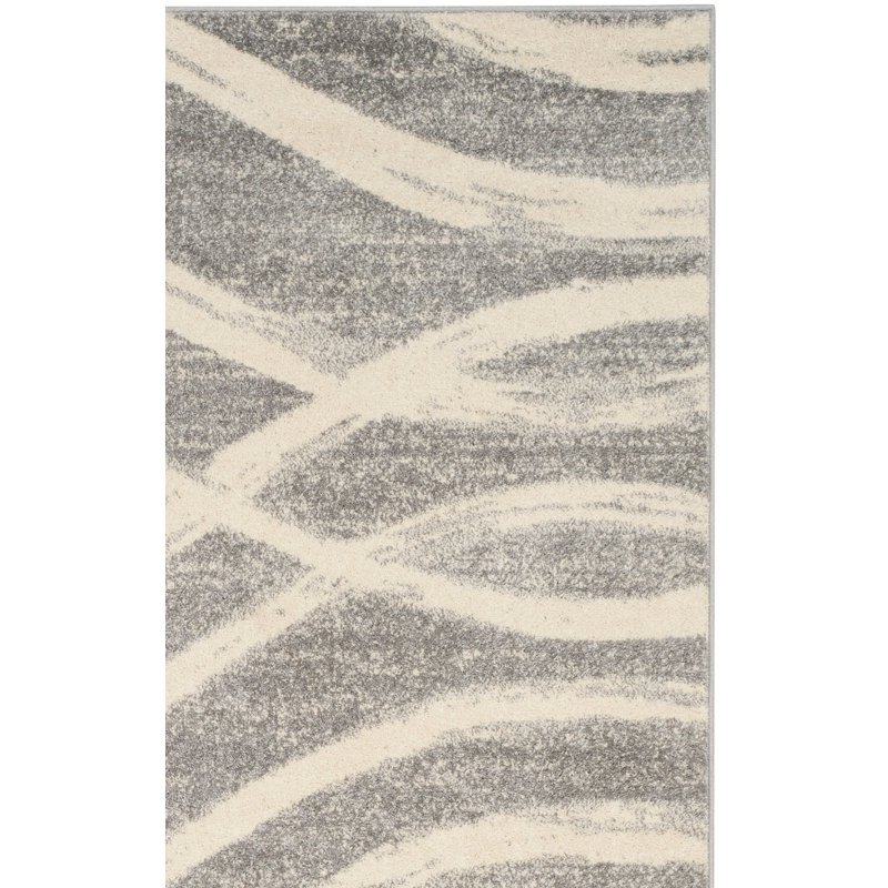 Shelva Performance Abstract Rug, Rectangle 4' x 6'