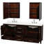 Sheffield 80" Freestanding Double Bathroom Vanity with Quartz Top with Medicine Cabinets-1959795173-1959831451