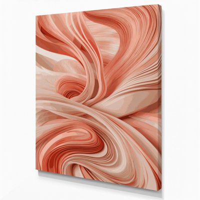 Digital Abstraction 12 Beige Canvas Wall Art
