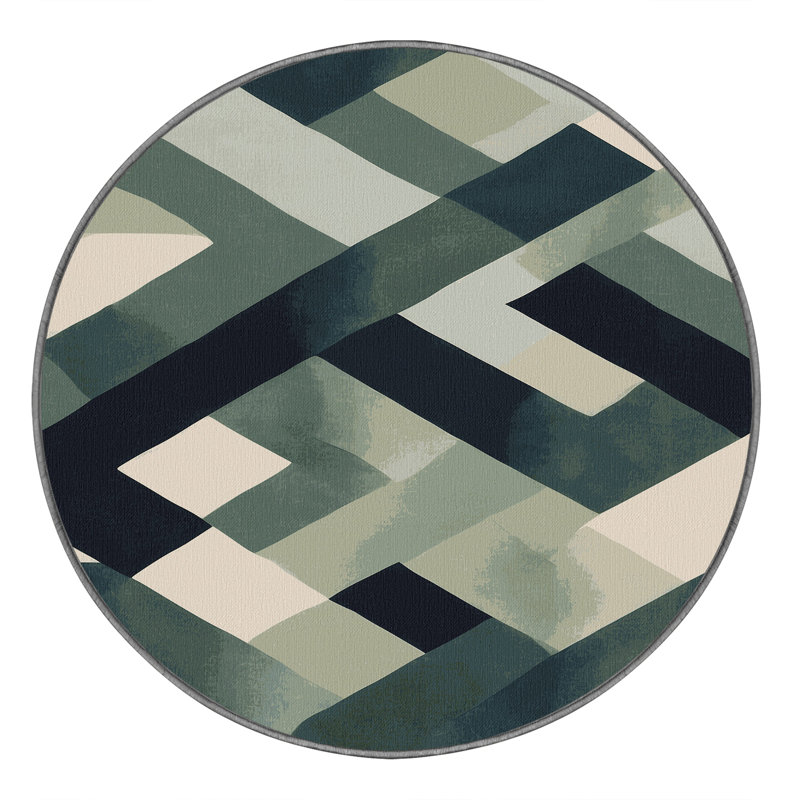 Celestial Maze Rug, Round 8'