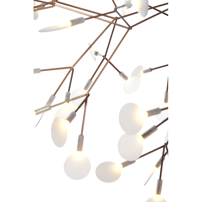 Heracleum III LED Chandelier, 157.5", 20.9" H x 28.3" W x 28.3" D, Copper
