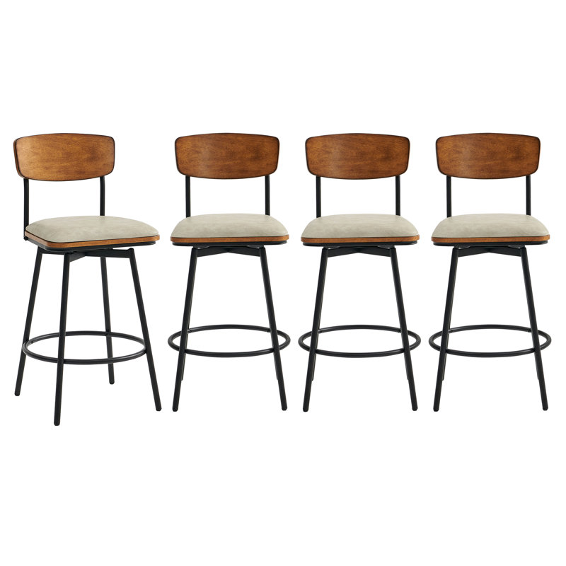 Tabouret de comptoir pivotant 27 po Avriel, Gris, Tabouret de comptoir (siège d'une hauteur de 26,5, 4