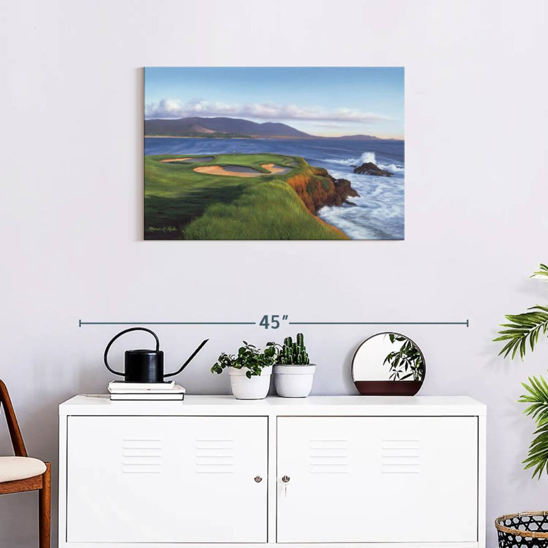 Pebble Beach, 7e trou, reproduction sur toile, H 20 po x l 30 po x P 1,25 po