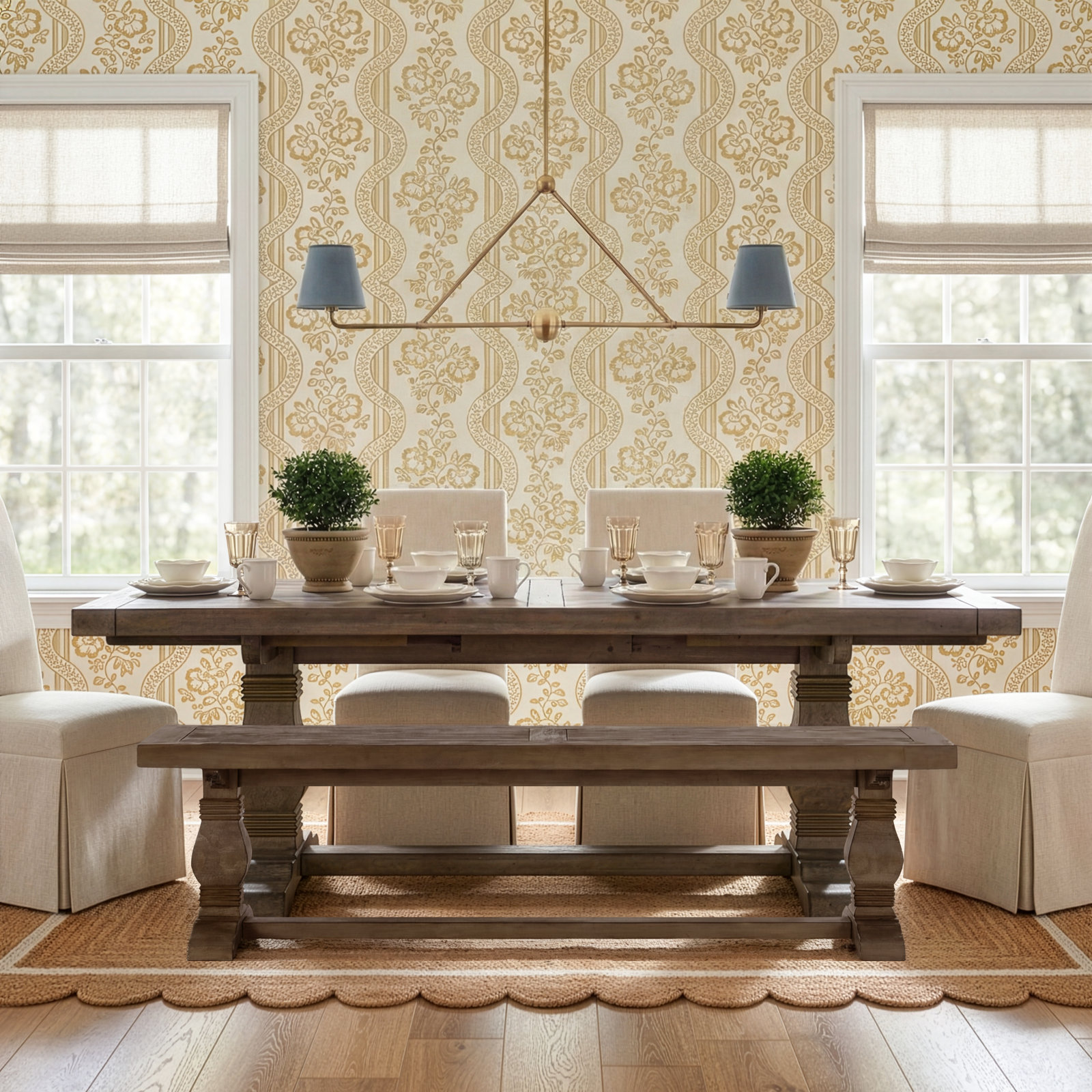 Kinston 84" Extendable Pine Dining Table