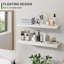 Ensemble de 2 tablettes flottantes rustiques en bois