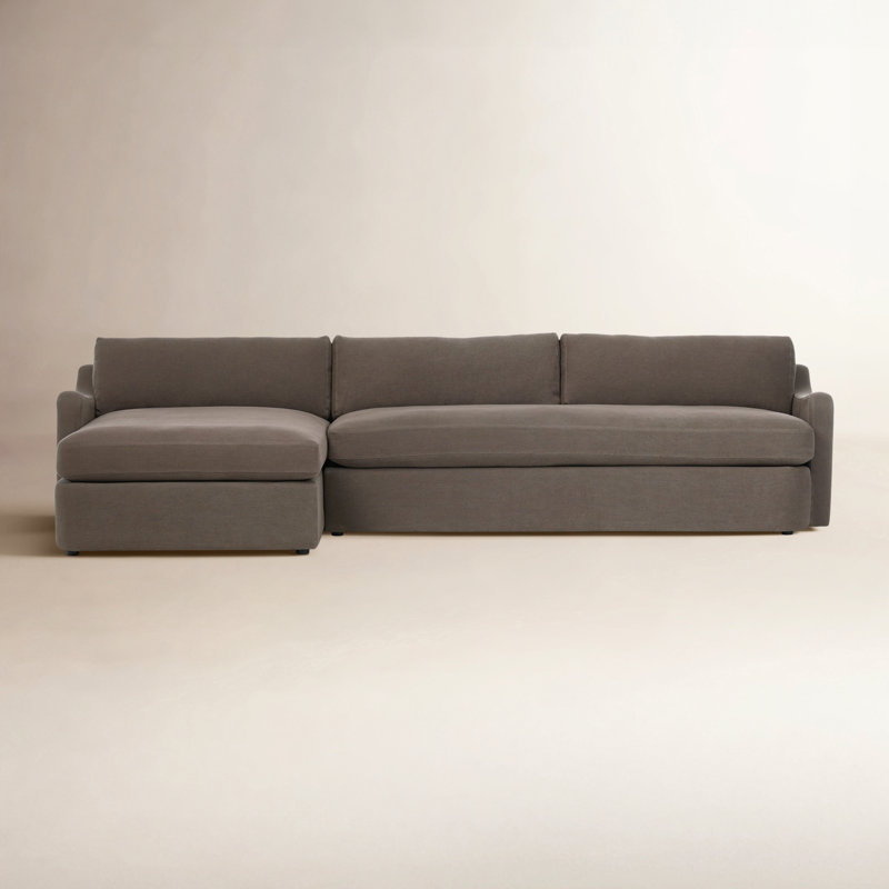 Aurelia 2-Piece Sectional, Left Hand Facing, Boatway Coffee Linen
