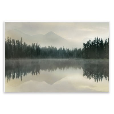 «Foggy Lake Forest Landscape Soft Nature Water Reflection» par Danita Delimont - photographie