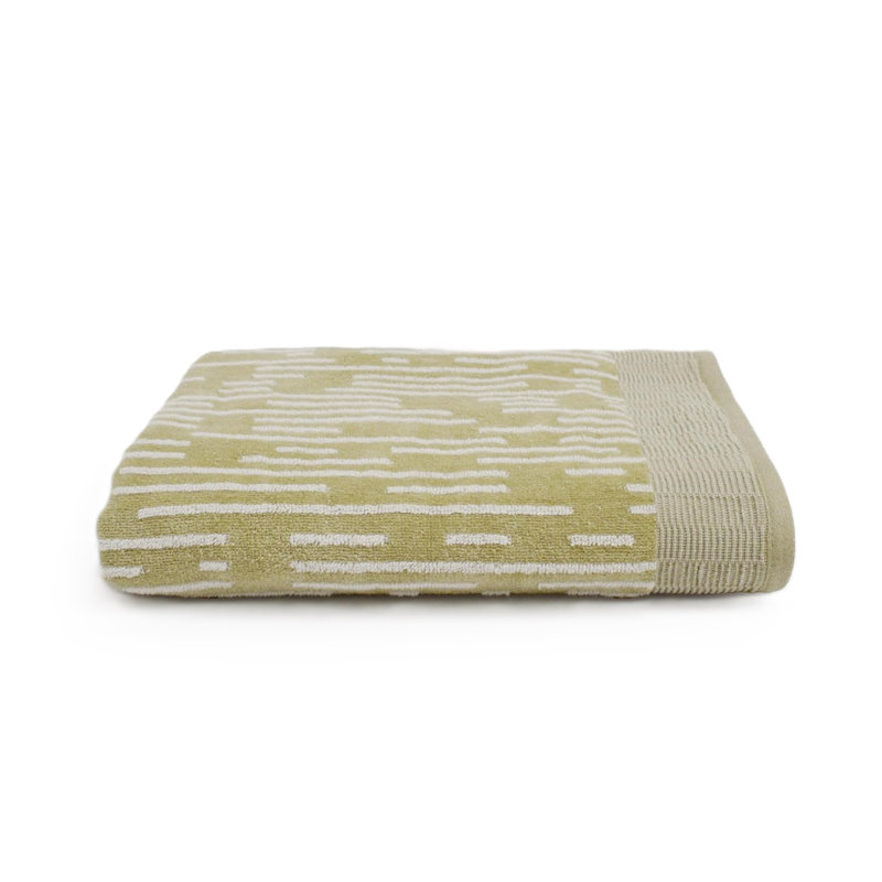 100% Cotton Striped Bath Sheet, Green
