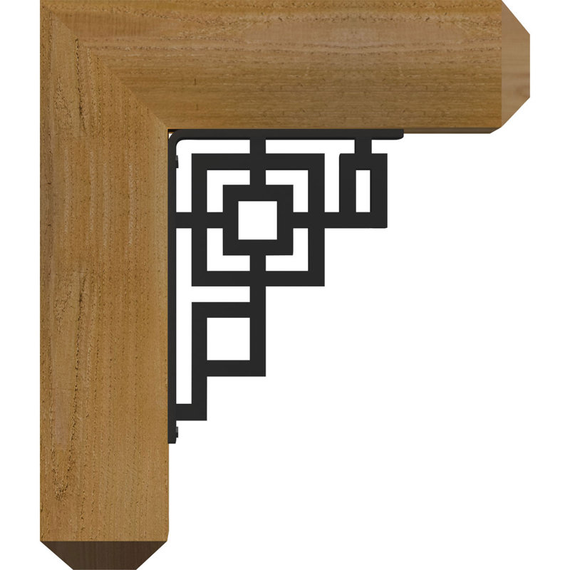 Support de fer Eris, H 14 po x P 11 1/2 po, Cèdre rouge de l'Ouest l 4 po x T 2 po (sciage br