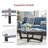 48" Oval Glass Coffee Table with Wood Base, Black-58466501-58466500