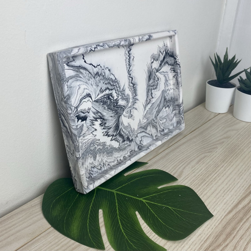 Bradman Rectangle Decorative Tray, Grey