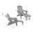 2-Piece All-Season Outdoor Lounge Chair Set with Ergonomic Design, Teak Finish HIPS Material for Patio and Garden
