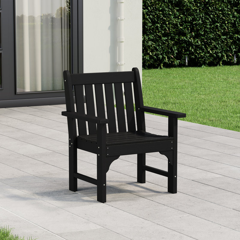 Laguna Garden HDPE All Weather Arm Chair, Black