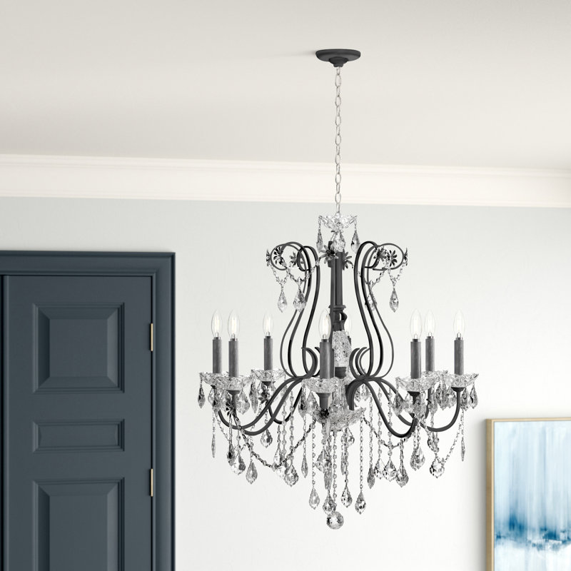 Dagmar 8-Light Dimmable Traditional Chandelier, Dark Bronze