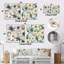 Joachim - Ensemble de 2 carrés décoratifs floraux en métal-102684013