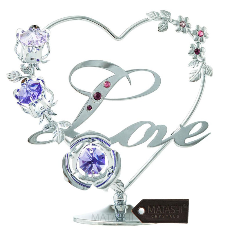 Text & Numbers Figurines & Sculptures, Silver/Purple/Lavender
