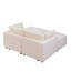 Ensemble de canapé-lit modulaire avec 2 repose-pieds