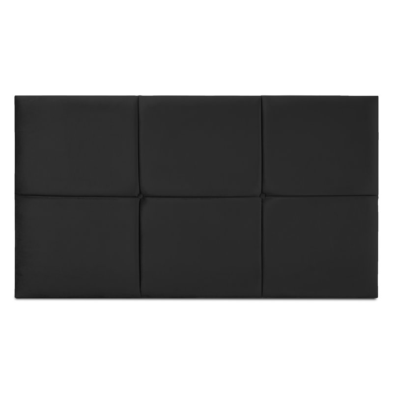 Franciousha Upholstered Headboard, Single (3'), Black Plush