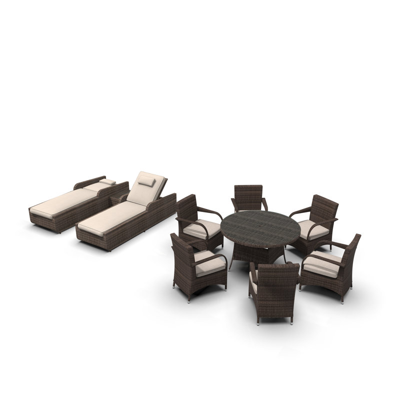 8 - Person Patio Conversation Set with Cushions