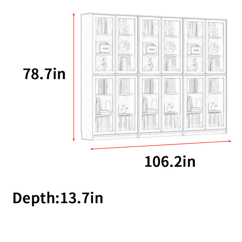 Wlotzka, (4 tablettes) H 78,7 po x l 106,2 po x P 13,7 po
