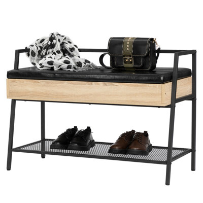 Keiva Faux Leather Upholstered Storage Bench