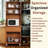 Kitchen Cabinet 23.6 inch Wide Freestanding China Display Hutch with Storage, Microwave Shelf and Utensil Drawer,-116087337