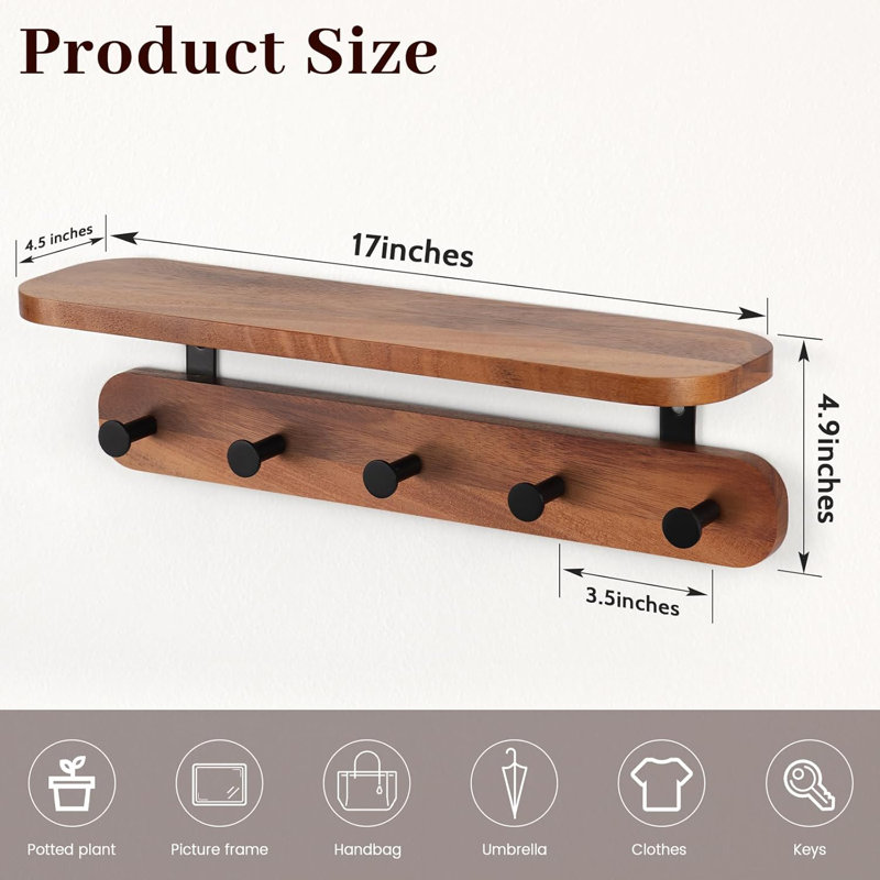 Cintres muraux avec tablettes