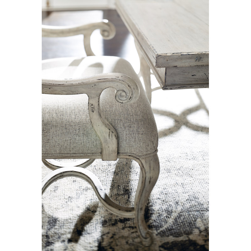 Mirabelle Cream and Gray Handcrafted Upholstered Armchair