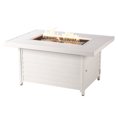 Yahya Rectangle Aluminum Propane Fire Pit Table