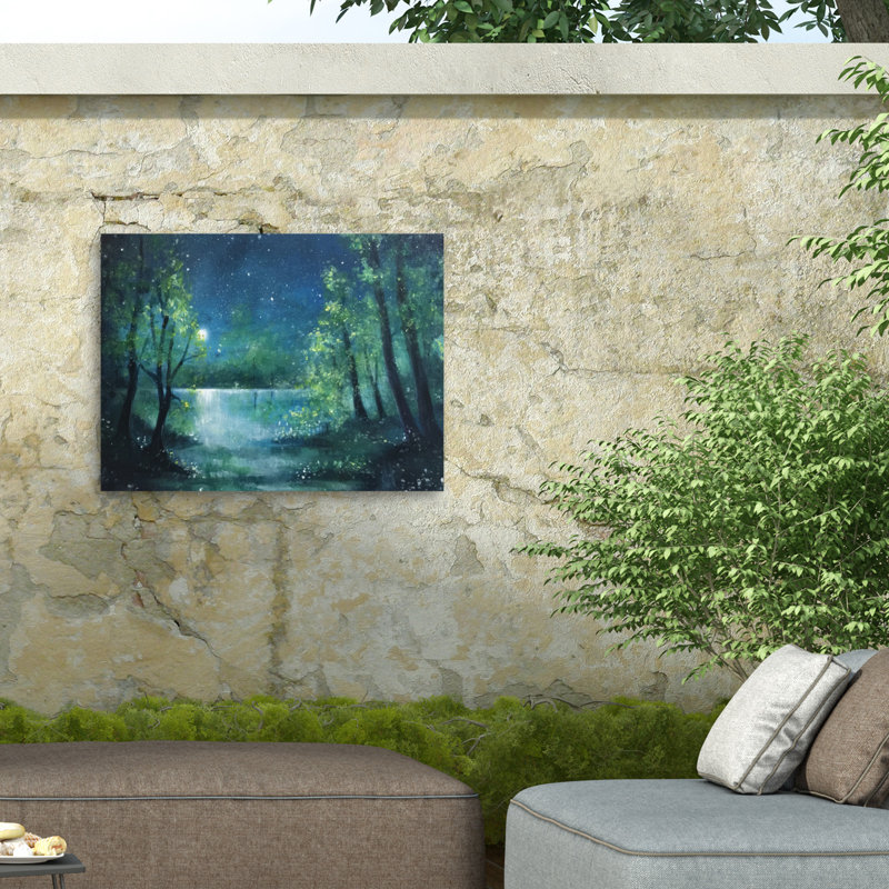 Toile d'extérieur au lac de lune Jennifer Taylor, H 14 po x l 19 po