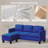 67" Velvet Upholstered Sofa L-Shaped Sofa Modular Sofa With Storage Reversible Ottoman-915008171